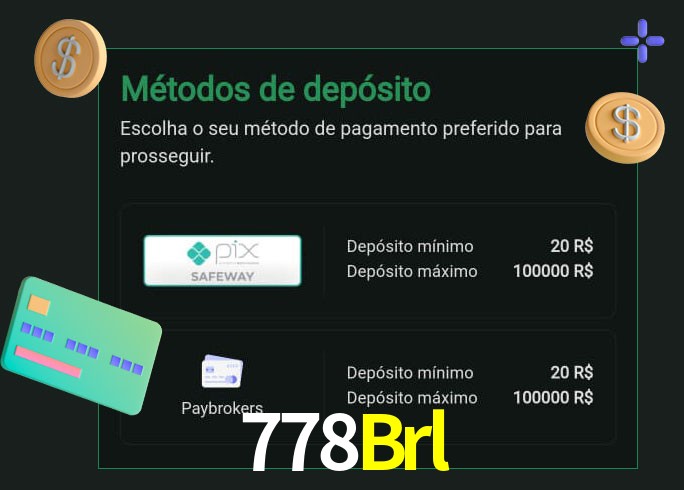 O cassino 778Brl oferece uma grande variedade de métodos de pagamento